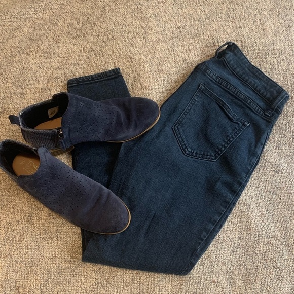 TOMS Blue Suede Booties - Picture 7 of 8